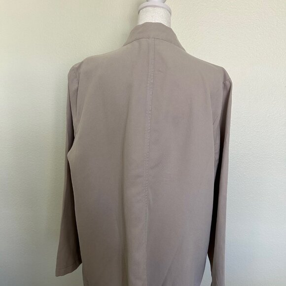 J. Jill Pure Jill Elements Draped-Front Jacket Womens SZL Beige Cotton Button - Picture 3 of 8